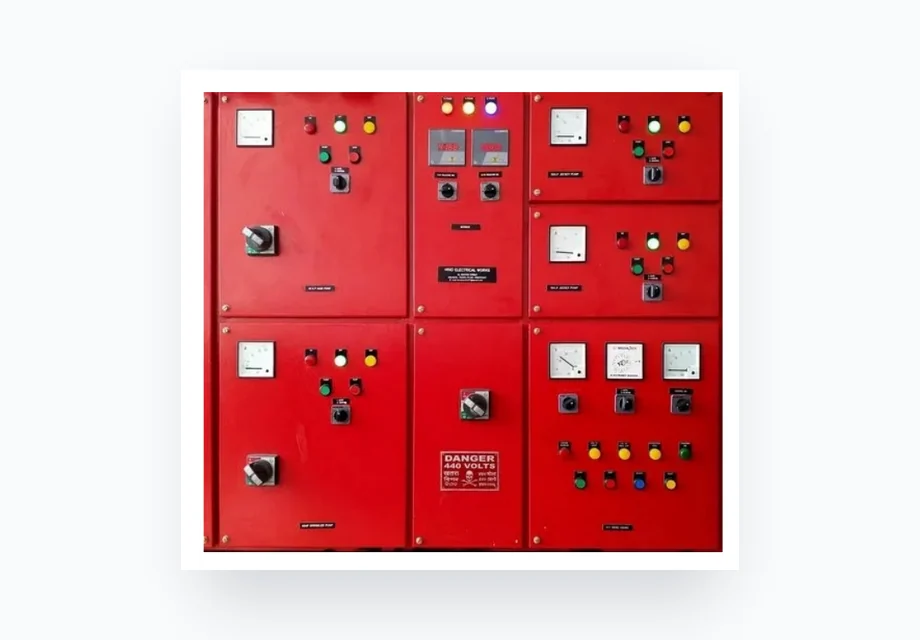 Fire alarm and pump control panels